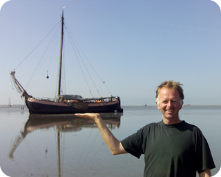 Schipper Michiel en de Arend, droogvallen op de waddenzee